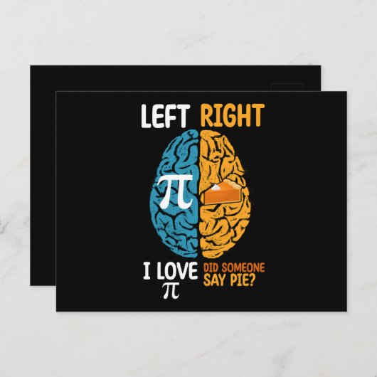 I Liebe Pi hat jemand gesagt, Pie Verließ das rech Postkarte (Vorne/Hinten)