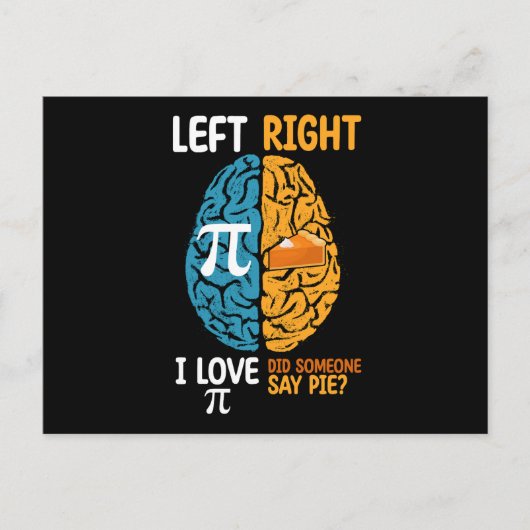 I Liebe Pi hat jemand gesagt, Pie Verließ das rech Postkarte (Vorderseite)