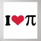 I Liebe Pi Poster (Vorne)