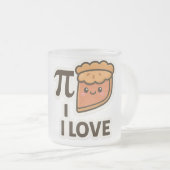 I Liebe Pi Sticker - Niedliche Mathematik & Pie Pu Mattglastasse (VorderseiteRechts)