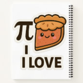 I Liebe Pi Sticker - Niedliche Mathematik & Pie Pu Notizblock (Rückseite)