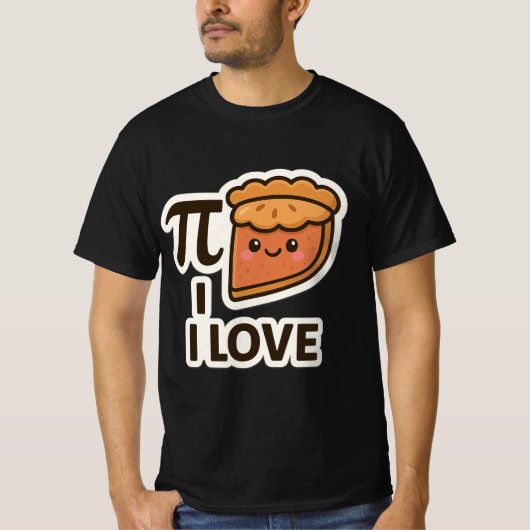 I Liebe Pi Sticker - Niedliche Mathematik & Pie Pu T-Shirt (Vorderseite)
