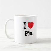 I Liebe Pia Herzstück T - Shirt Kaffeetasse (Links)