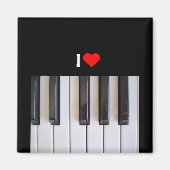 I Liebe Piano, buntes, beliebtes Design Magnet (Vorne)