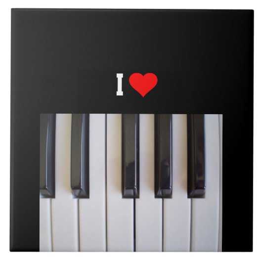 I Liebe Piano Fliese (Vorderseite)