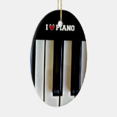 I Liebe Piano Keramik Ornament (Rechts)