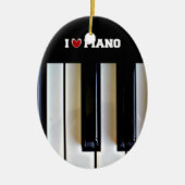 I Liebe Piano Keramik Ornament (Vorne)