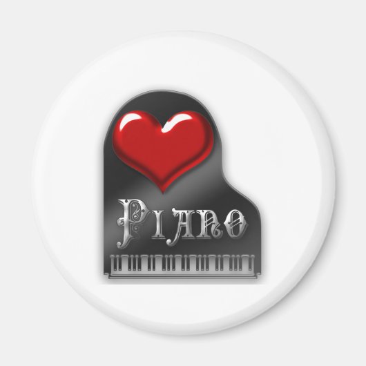I Liebe Piano Magnet (Vorne)