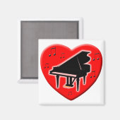 I Liebe Piano Magnet (Vorderseite/Rückseite)