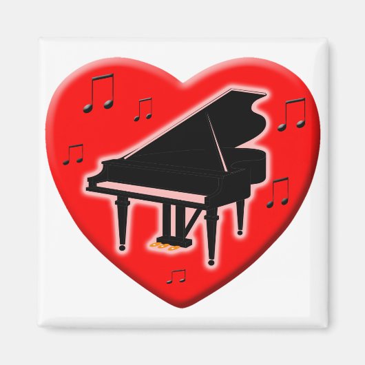 I Liebe Piano Magnet (Vorne)