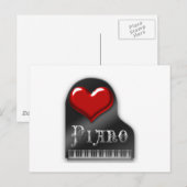 I Liebe Piano Postkarte (Vorne/Hinten)