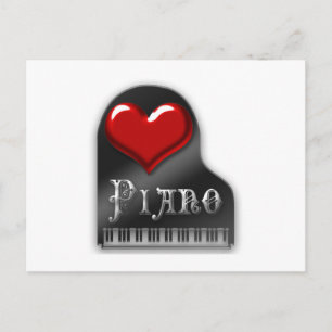 I Liebe Piano Postkarte