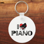 I Liebe Piano Schlüsselanhänger (Vorderseite)