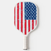 I Liebe Pickleball American Flag Heart | Name Schläger (Rückseite)