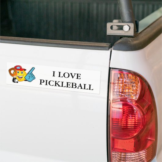 I Liebe Pickleball Autoaufkleber (Auf Lkw)