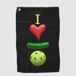I Liebe Pickleball Black Sweat Handtuch