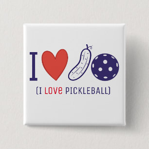 I Liebe Pickleball Button