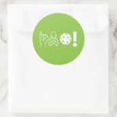 I Liebe Pickleball (Deaf) Runder Aufkleber (Tasche)