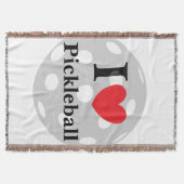 "I Liebe Pickleball" Decke (Vorderseite)