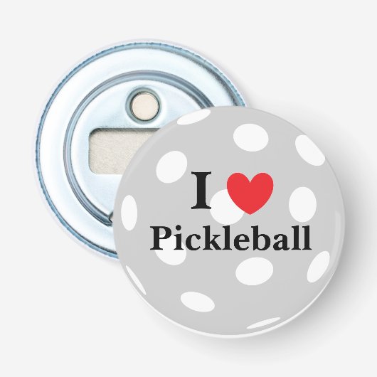 "I Liebe Pickleball" Flaschenöffner (Vorderseite)