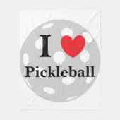 "I Liebe Pickleball" Fleecedecke (Vorderseite)