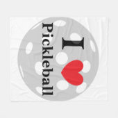 "I Liebe Pickleball" Fleecedecke (Vorderseite (Horizontal))