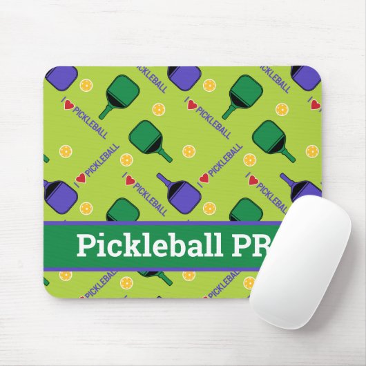 I Liebe Pickleball Green Mouse Pad Mousepad (Mit Mouse)