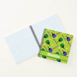 I Liebe Pickleball Green Notebook Notizblock