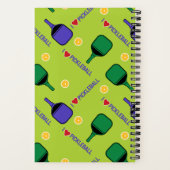 I Liebe Pickleball Green Notebook Notizblock (Rückseite)
