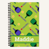 I Liebe Pickleball Green Notebook Notizblock (Vorderseite)