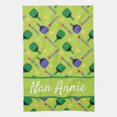 I Liebe Pickleball grün Geschirrtuch (Vertikal)