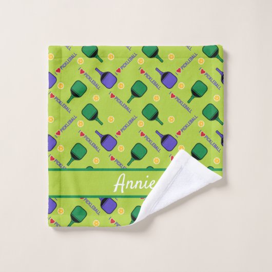 I Liebe Pickleball grün  Waschlappen (Waschlappen)
