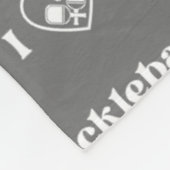 I Liebe Pickleball Heart Retro Fleecedecke (Ecke)