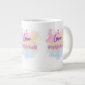I Liebe Pickleball Jumbo-Tasse (Vorderseite Rechts)