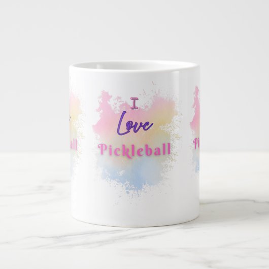 I Liebe Pickleball Jumbo-Tasse (Vorderseite)