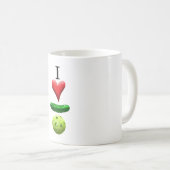 I Liebe Pickleball Kaffeetasse (VorderseiteRechts)