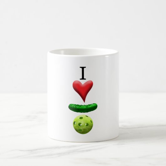 I Liebe Pickleball Kaffeetasse (Mittel)