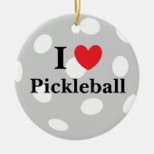 "I Liebe Pickleball" Keramik Ornament (Vorne)