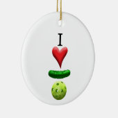 I Liebe Pickleball - Keramik Ornament (Rechts)