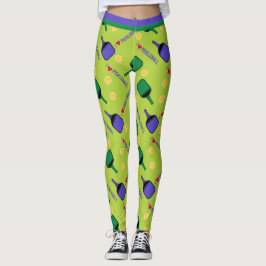 I Liebe Pickleball (Kleinere Kachelgröße) Leggings