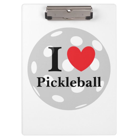 "I Liebe Pickleball" Klemmbrett (Vorderseite)