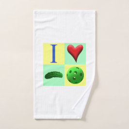 I Liebe Pickleball Logo Schweiss-Tuch Handtuch