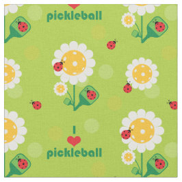 I Liebe Pickleball mit Ladybugs, benutzerdefiniert Stoff