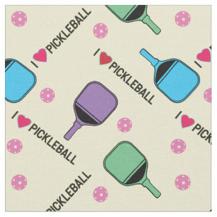 I Liebe Pickleball Pastellgelb Stoff