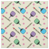 I Liebe Pickleball Pastellgelb Stoff (Muster)