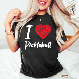 I Liebe Pickleball | Pensionspikleball Black T-Shirt