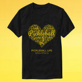 I Liebe Pickleball Personalisiert Name Word Art He T-Shirt