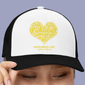 I Liebe Pickleball Personalisiert Name Word Art He Truckerkappe
