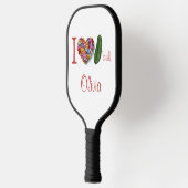 I Liebe Pickleball Personalisiert Schläger (Links)