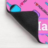 I Liebe Pickleball pink Mousepad (Ecke)